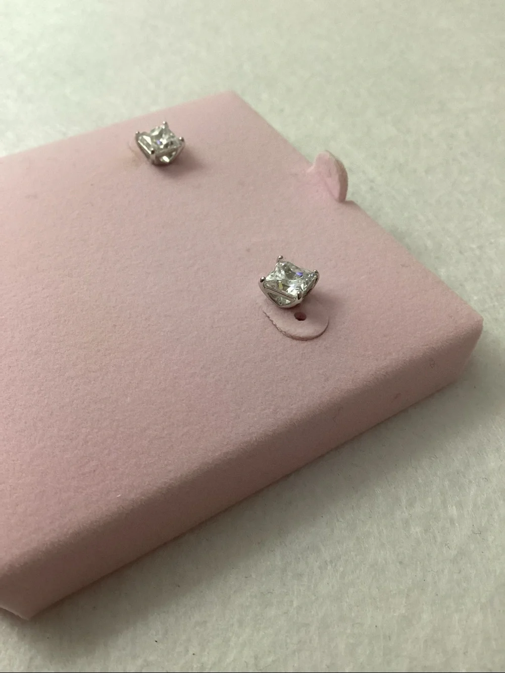 Swarovski Stilla Attract Stud Earrings Square Cut White Rhodium Plated